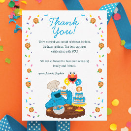 Sesame Street Cookie Monster Birthday Cake Tack Kort