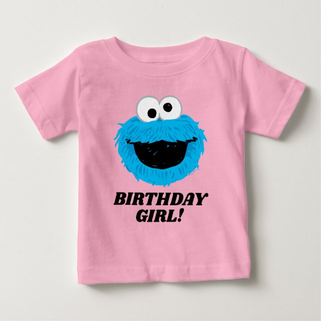 Sesame Street | Cookie Monster - Birthday Girl T Shirt (Framsida)