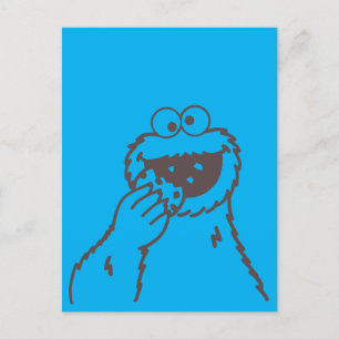Sesame Street Cookie Monster Bright Vykort