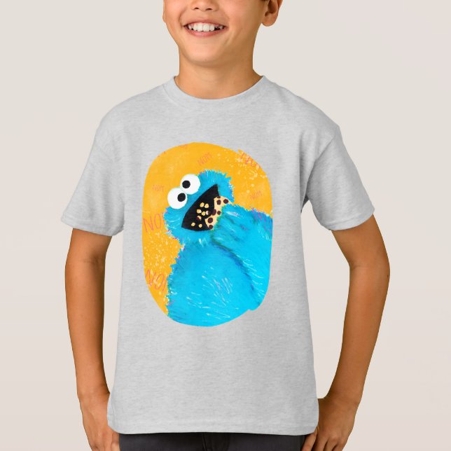 Sesame Street Cookie Monster Character Art T Shirt (Framsida)