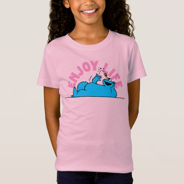 Sesame Street | Cookie Monster Ejoy Life T Shirt (Framsida)