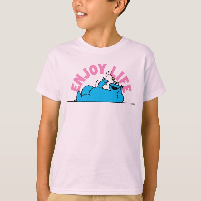 Sesame Street | Cookie Monster Ejoy Life T Shirt (Framsida)