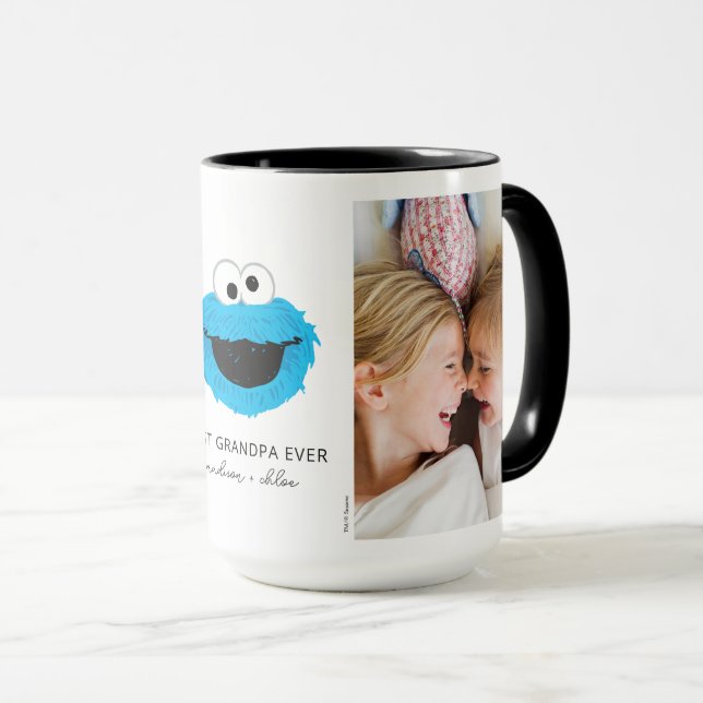 Sesame Street Cookie Monster | Farfar - Foto Mugg (Framsida höger)