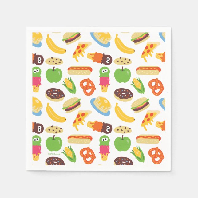 Sesame Street Cookie Monster Foodie Lastbil Pappersservett (Framsidan)