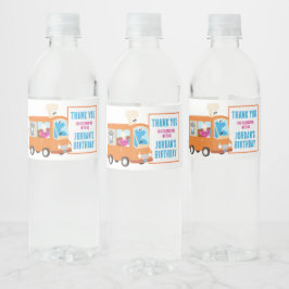 Sesame Street Cookie Monster Foodie Lastbil Vattenflaskor Etikett