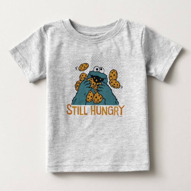 Sesame Street | Cookie Monster - fortfarande Hungr T Shirt (Framsida)
