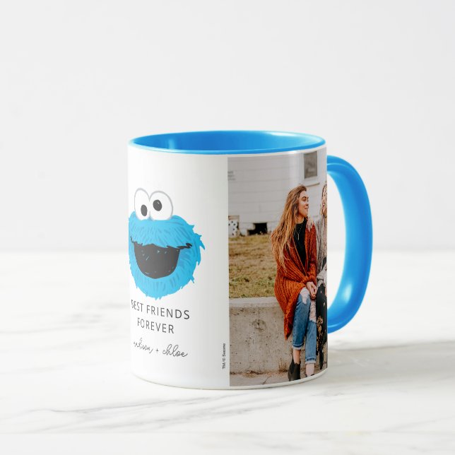 Sesame Street Cookie Monster | Foto för bästa vänn Mugg (Framsida höger)