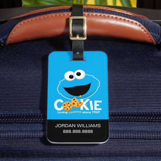 Sesame Street | Cookie Monster Loving Cookies Bagagebricka (Framsida Insitu 2)