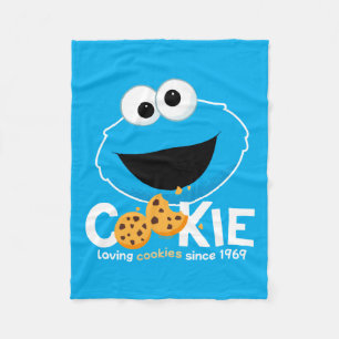 Sesame Street   Cookie Monster Loving Cookies Fleecefilt