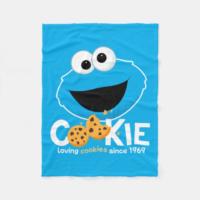 Sesame Street | Cookie Monster Loving Cookies Fleecefilt (Framsidan)