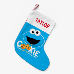 Sesame Street   Cookie Monster Loving Cookies Liten Julstrumpa