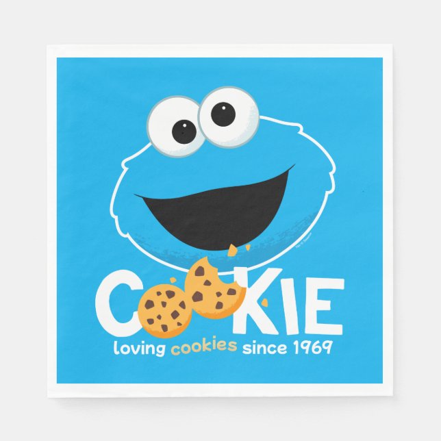 Sesame Street | Cookie Monster Loving Cookies Pappersservett (Framsidan)