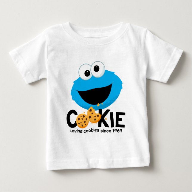 Sesame Street | Cookie Monster Loving Cookies T Shirt (Framsida)