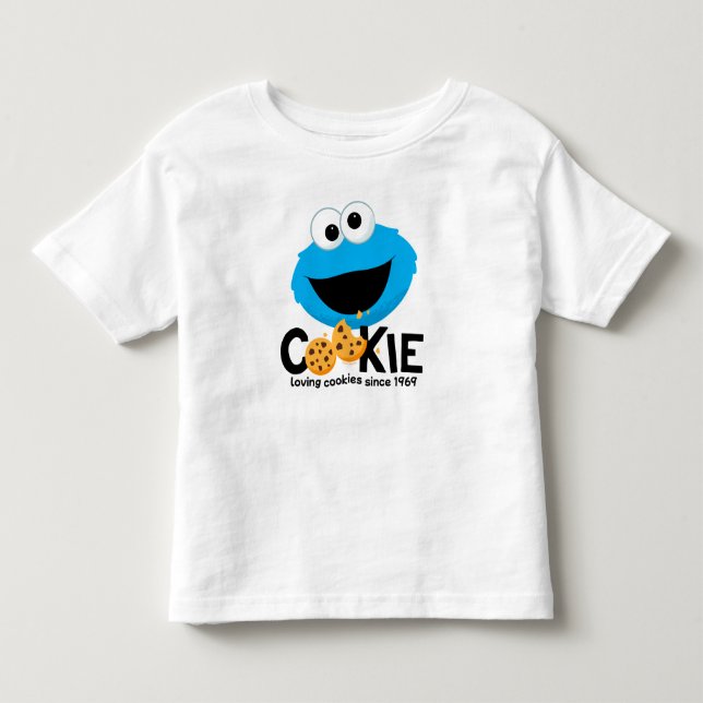 Sesame Street | Cookie Monster Loving Cookies T Shirt (Framsida)