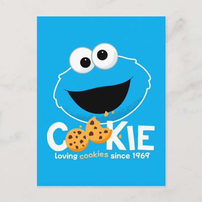 Sesame Street | Cookie Monster Loving Cookies Vykort (Framsida)