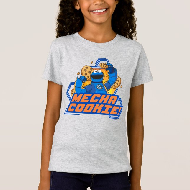 Sesame Street | Cookie Monster Mecha Cookie! T Shirt (Framsida)