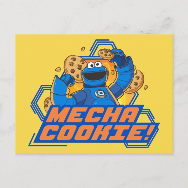 Sesame Street | Cookie Monster Mecha Cookie! Vykort (Framsida)