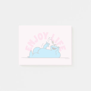 Sesame Street Cookie Monster Njut av livet Post-it Block