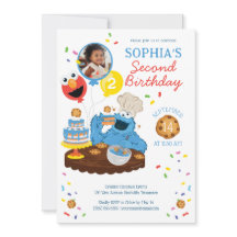 Sesame Street | Cookie Monster Tårta Foto Födelsed