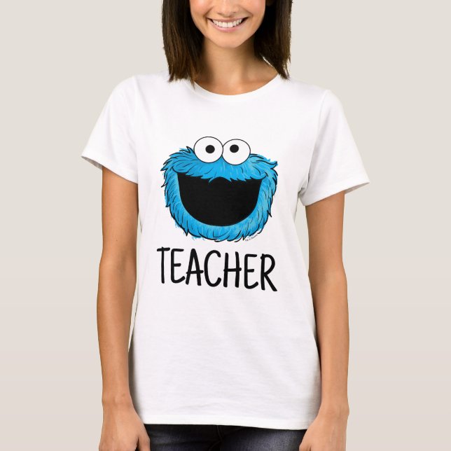Sesame Street | Cookie Monster Teacher T Shirt (Framsida)