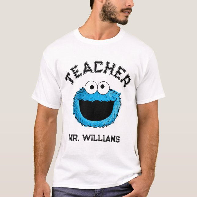 Sesame Street | Cookie Monster Teacher T Shirt (Framsida)