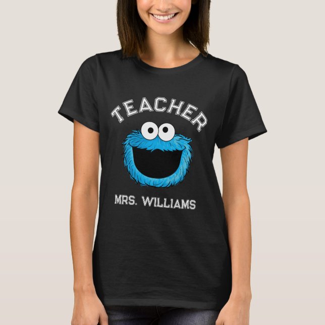 Sesame Street | Cookie Monster Teacher T Shirt (Framsida)