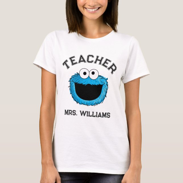Sesame Street | Cookie Monster Teacher T Shirt (Framsida)