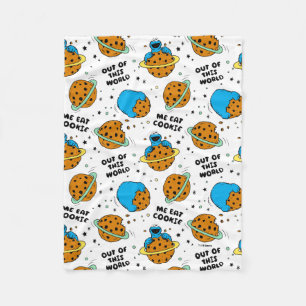 Sesame Street Cookie Monster ut ur världen Fleecefilt