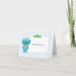 Sesame Street Cookie Monsters första födelsedag Tack Kort