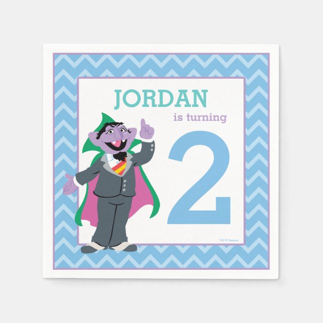 Sesame Street | Count von Count Birthday Pappersservett (Framsidan)