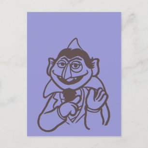 Sesame Street Count von Count Bright Vykort