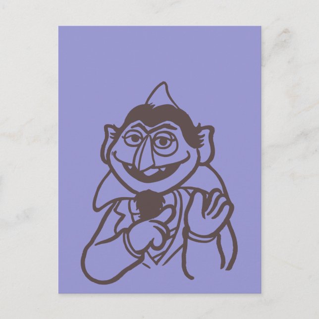 Sesame Street | Count von Count Bright Vykort (Framsida)