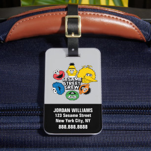 Sesame Street Crew Lägg till ditt namn Bagagebricka