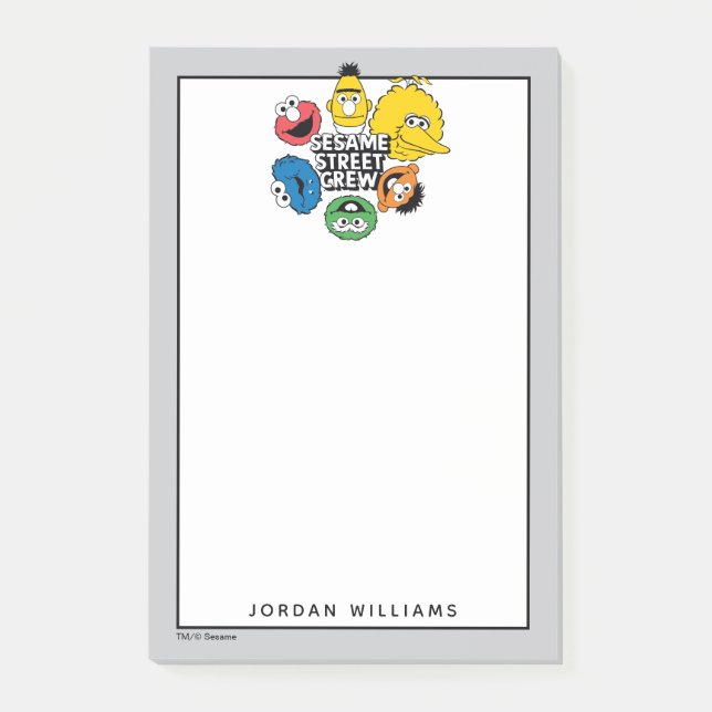 Sesame Street Crew | Lägg till ditt namn Post-it Block (Framsida)