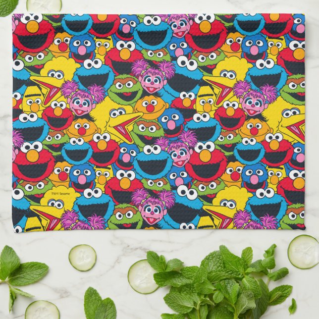 Sesame Street Crew Mönster Kökshandduk (Vikta)