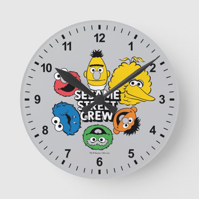 Sesame Street Crew Rund Klocka (Framsida)
