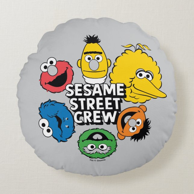 Sesame Street Crew Rund Kudde (Framsidan)