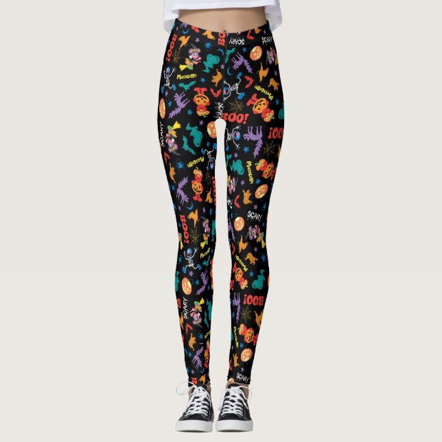 Sesame Street | Cute Halloween Mönster Leggings (Framsida)