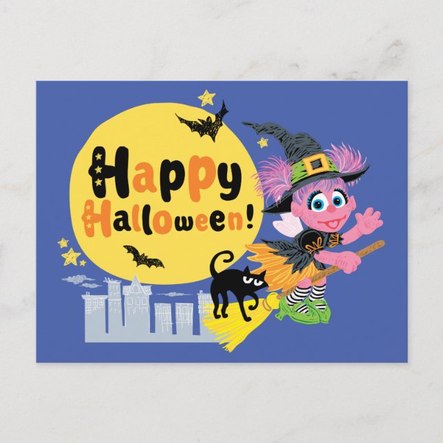 Sesame Street | Cute Halloween Mönster Vykort (Framsida)