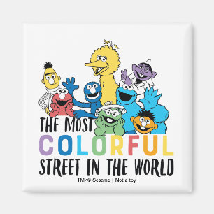 Sesame Street Den färgaste gatan Magnet