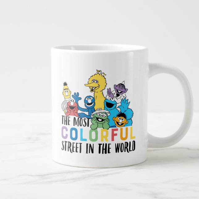 Sesame Street | Den mest färgglada gatan Jumbo Mugg (Höger)