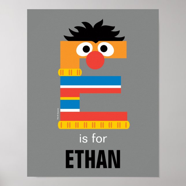 Sesame Street | E är till för Ernie Poster (Framsidan)