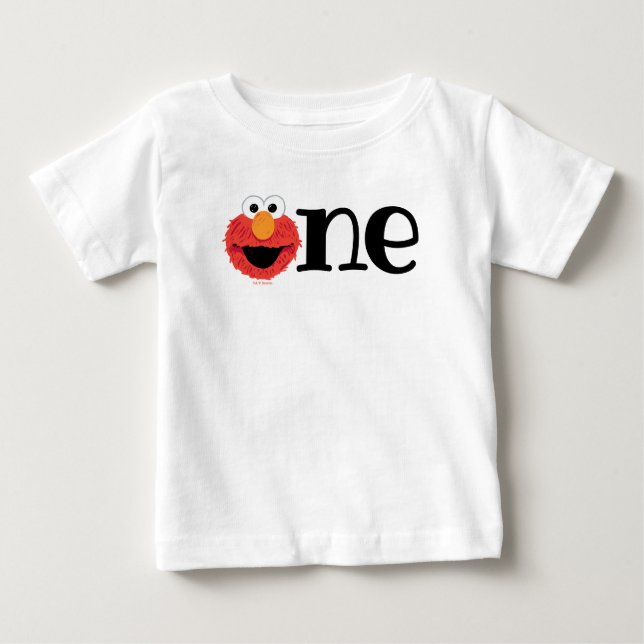 Sesame Street | Elmo 1:a födelsedag Baby T Shirt (Framsida)