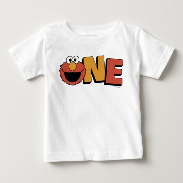 Sesame Street | Elmo 1:a födelsedag T Shirt (Framsida)