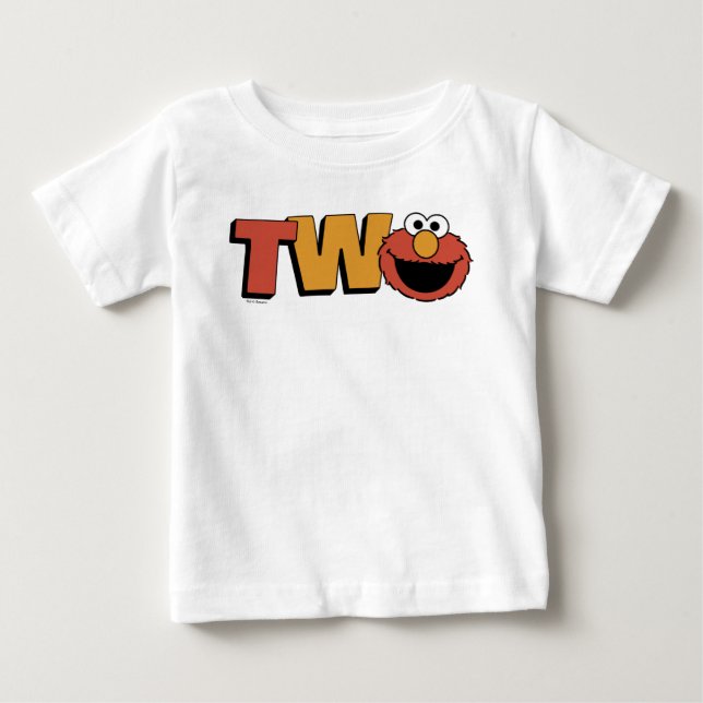 Sesame Street | Elmo 2:a födelsedag T Shirt (Framsida)