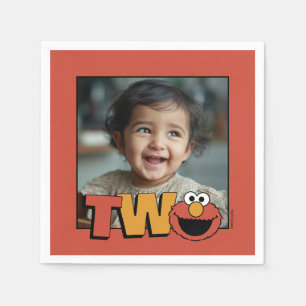 Sesame Street Elmo - andra födelsedag Pappersservett