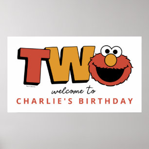 Sesame Street Elmo - andra födelsedag Poster