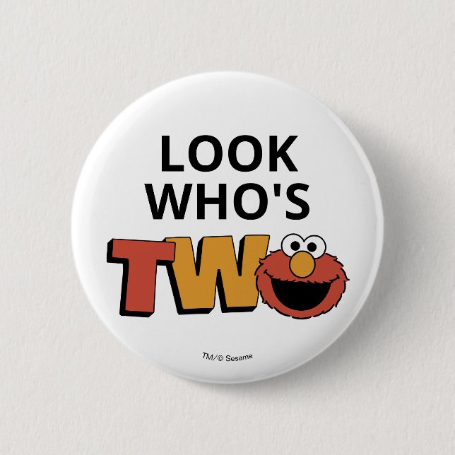 Sesame Street | Elmo - Andra födelsedagsbutton Knapp (Framsida)