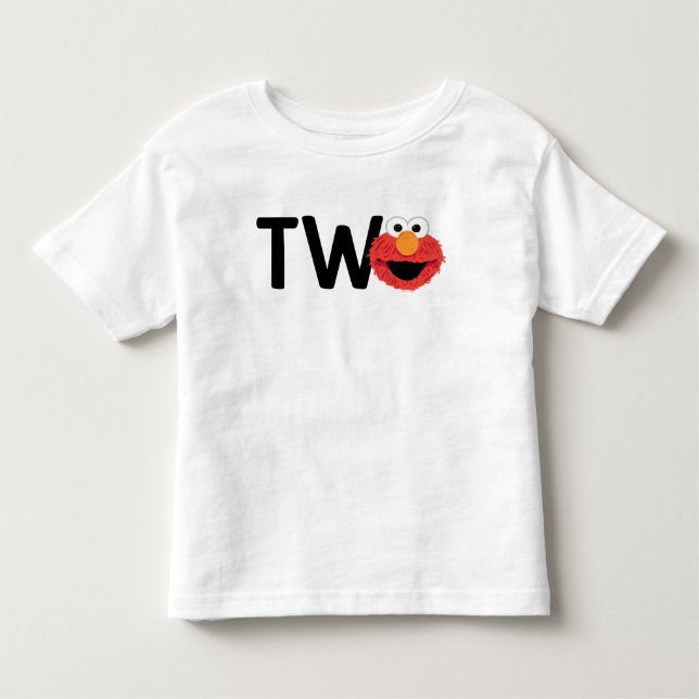 Sesame Street | Elmo Ansikte I är två födelsedagar T Shirt (Framsida)