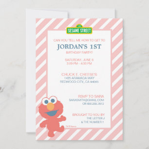Sesame Street Elmo - Baby-inbjudan på födelsedag Inbjudningar